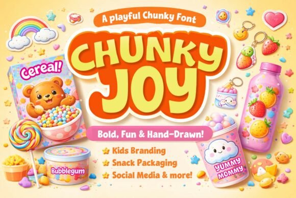 Chunky Joy: A Font That Brings Playful Energy to Design