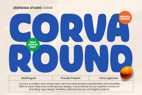 Corva Round: A Modern Typeface for Impactful Design