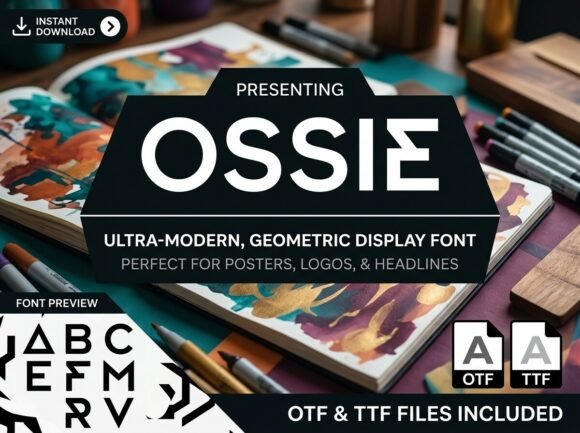 Ossie: Command Attention with Decorative Display Typography